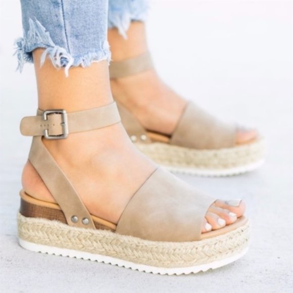 HELLO SPRING Comfy Wedges - NATURAL - Picture 2 of 2